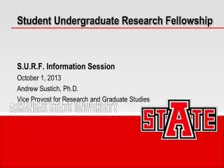 Student Undergraduate Research Fellowship