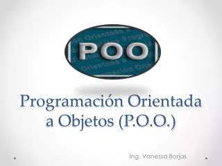 programaci n orientada a objetos p o o