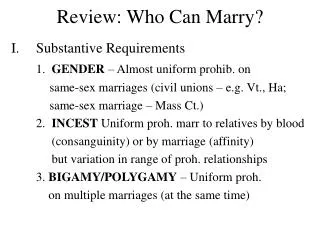 Review: Who Can Marry?