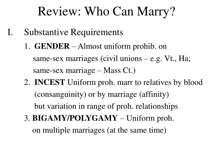review who can marry