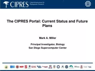 The CIPRES Portal: Current Status and Future Plans