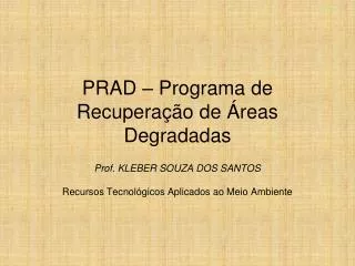 prad programa de recupera o de reas degradadas