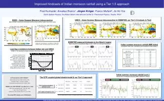 Improved hindcasts of Indian monsoon rainfall using a Tier 1.5 approach
