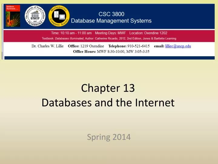 chapter 13 databases and the internet