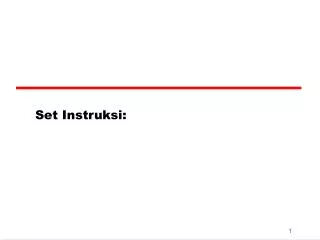 set instruksi