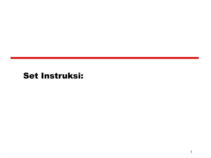 set instruksi