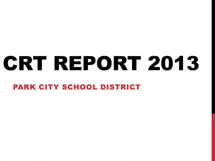 crt report 2013