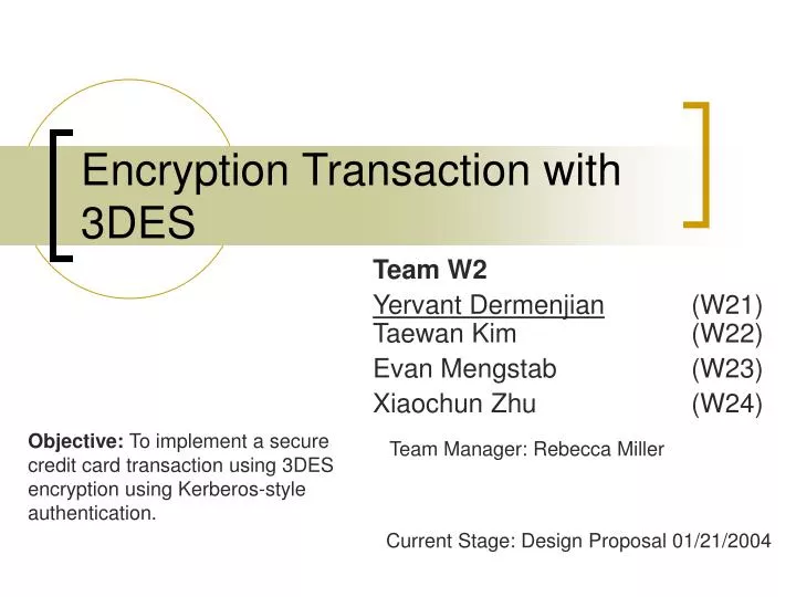 encryption transaction with 3des
