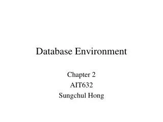 Database Environment