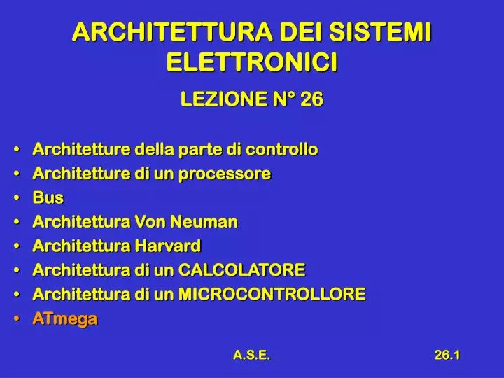 architettura dei sistemi elettronici