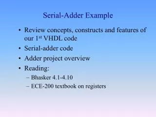 Serial-Adder Example