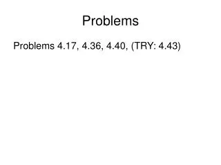 problems