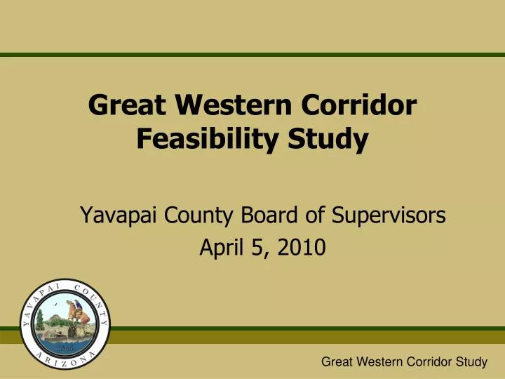 great western corridor feasibility study