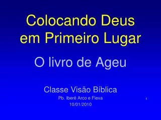colocando deus em primeiro lugar