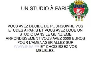 un studio paris