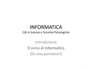 informatica cdl in scienze e tecniche psicologiche