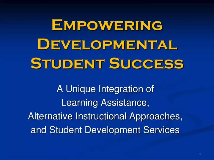 empowering developmental student success