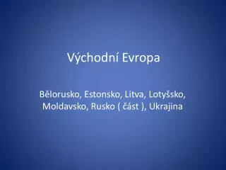 v chodn evropa