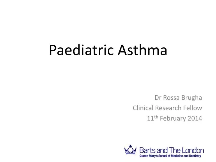 paediatric asthma