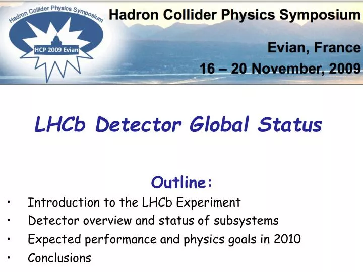 lhcb detector global status