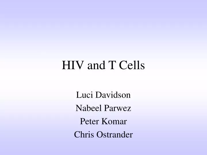 hiv and t cells