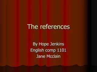 The references
