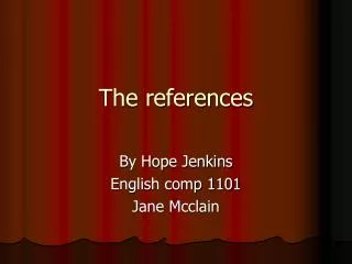 the references