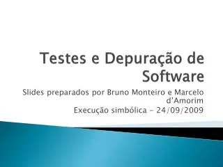 testes e depura o de software