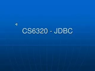 CS6320 - JDBC