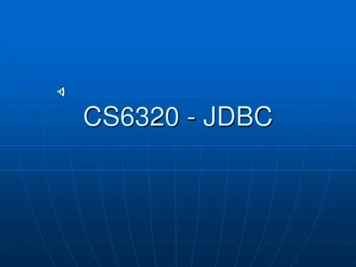 cs6320 jdbc