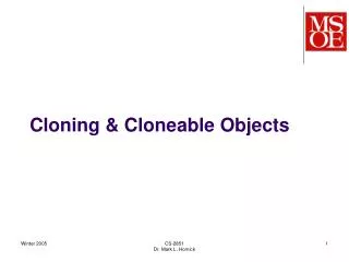 Cloning &amp; Cloneable Objects