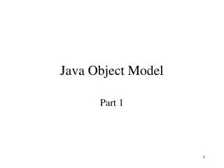 Java Object Model