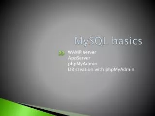 MySQL basics