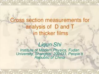 Cross section measurements for analysis of D and T in thicker films