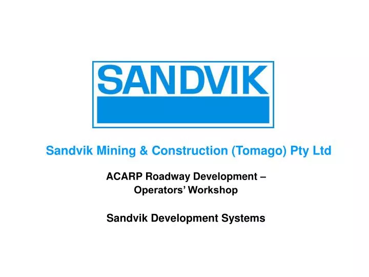 sandvik mining construction tomago pty ltd