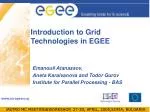 Introduction to Grid Technologies in EGEE - slide 1