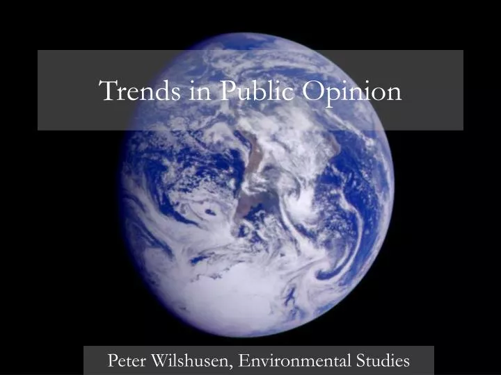 trends in public opinion