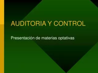 auditoria y control