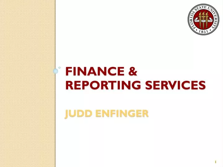 finance reporting services judd enfinger
