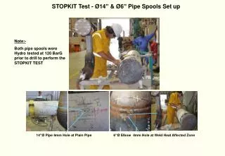 STOPKIT Test - Ø 14” &amp; Ø 6” Pipe Spools Set up