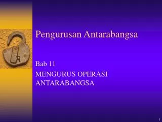 pengurusan antarabangsa