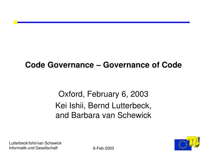 code governance governance of code