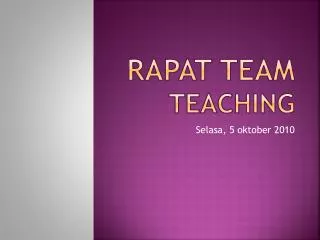 rapat team teaching