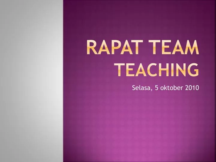 rapat team teaching