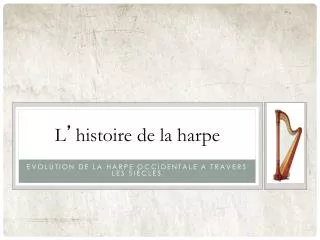 l histoire de la harpe
