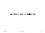 Introduction to Scheme - slide 1