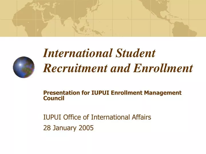 international student recruitment and enrollment