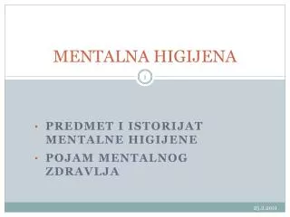 mentalna higijena