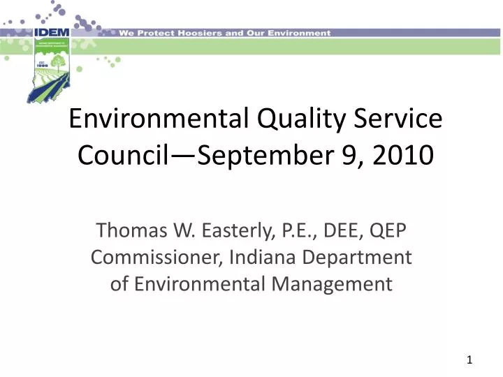environmental quality service council september 9 2010