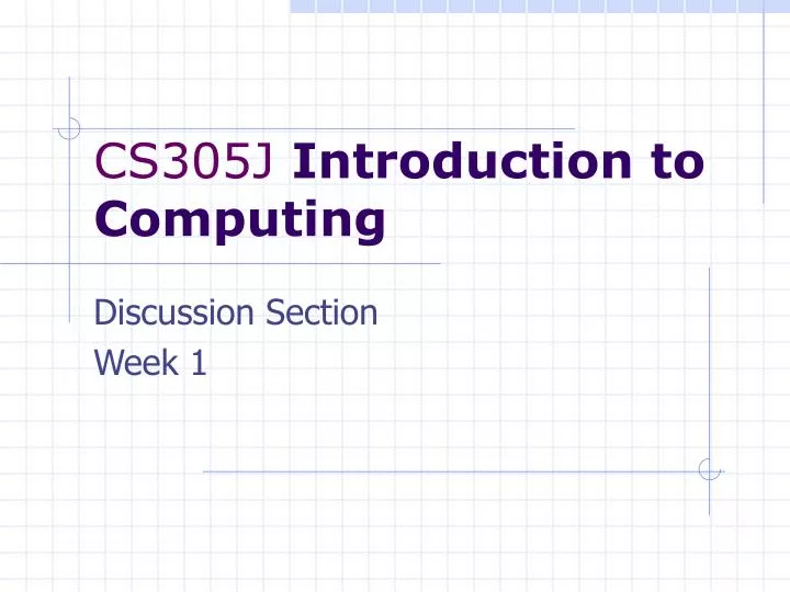 cs305j introduction to computing